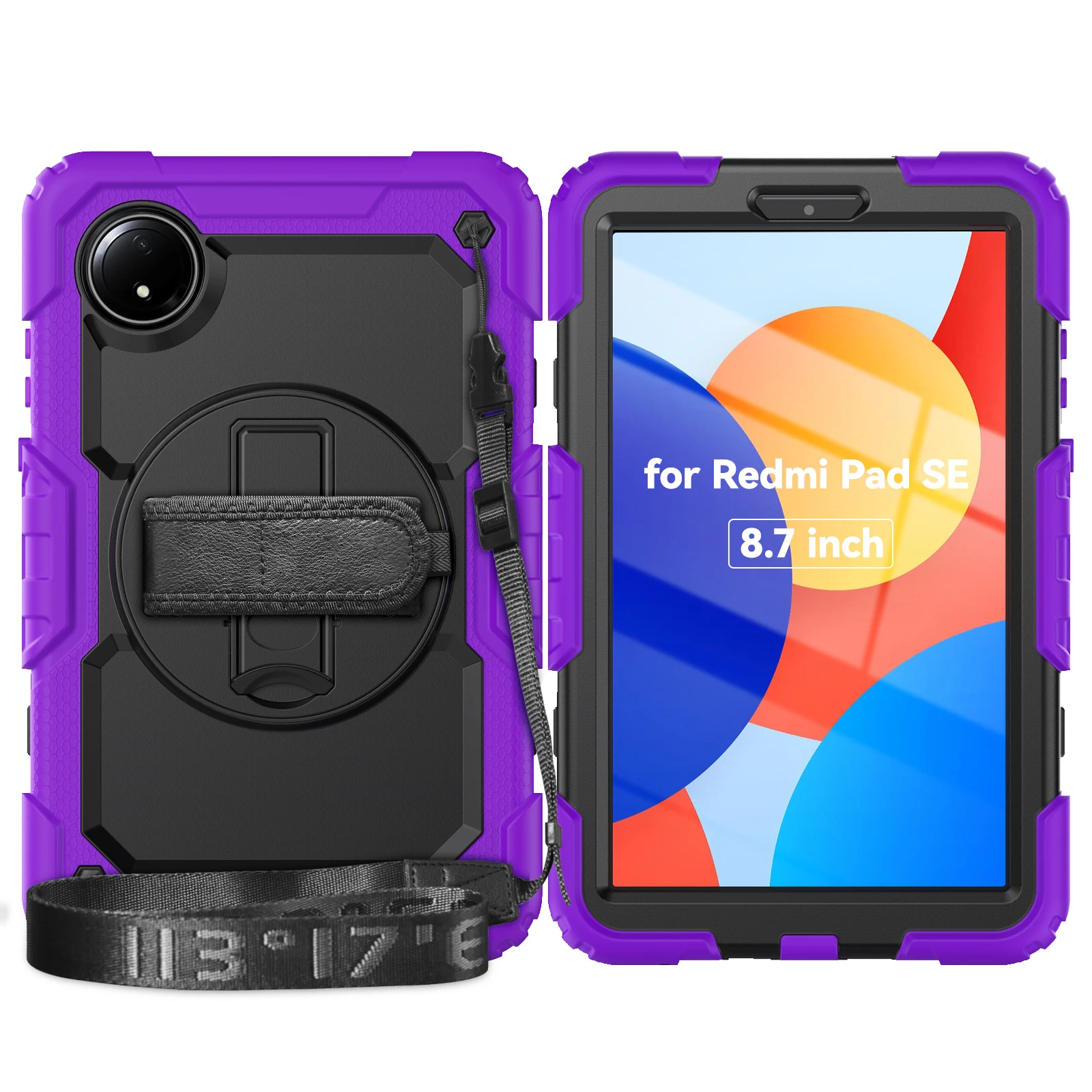 Heavy Duty shockrpoof Case 360° Rotating Hand/Shoulder Strap Stand