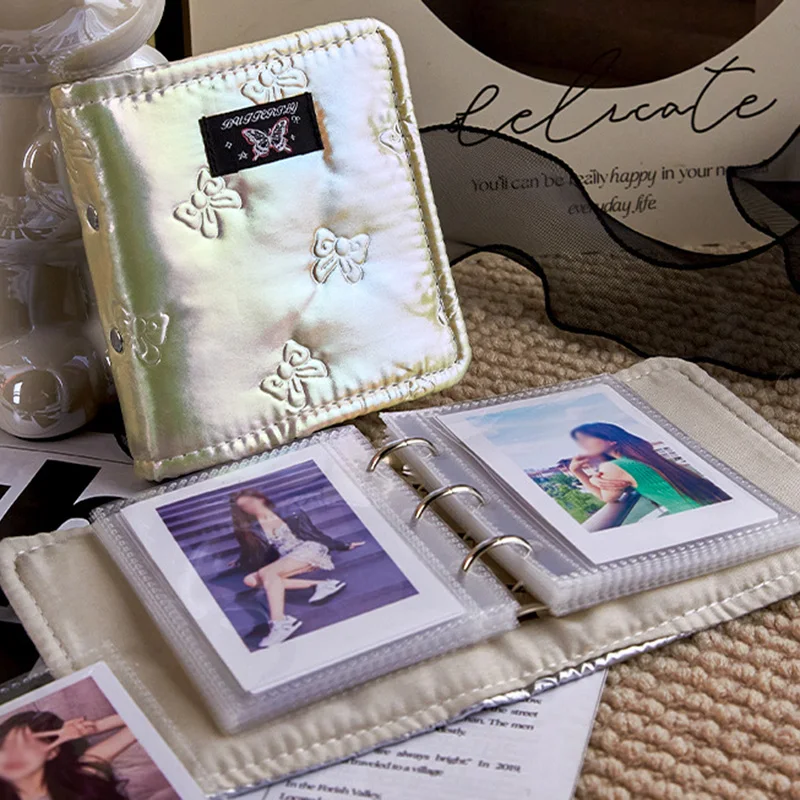 Imagem -04 - Shinny Silver Butterfly Photo Album Photo Binder Photocard Titular Cartão Collect Book Loose-leaf Idol Small Card Storage