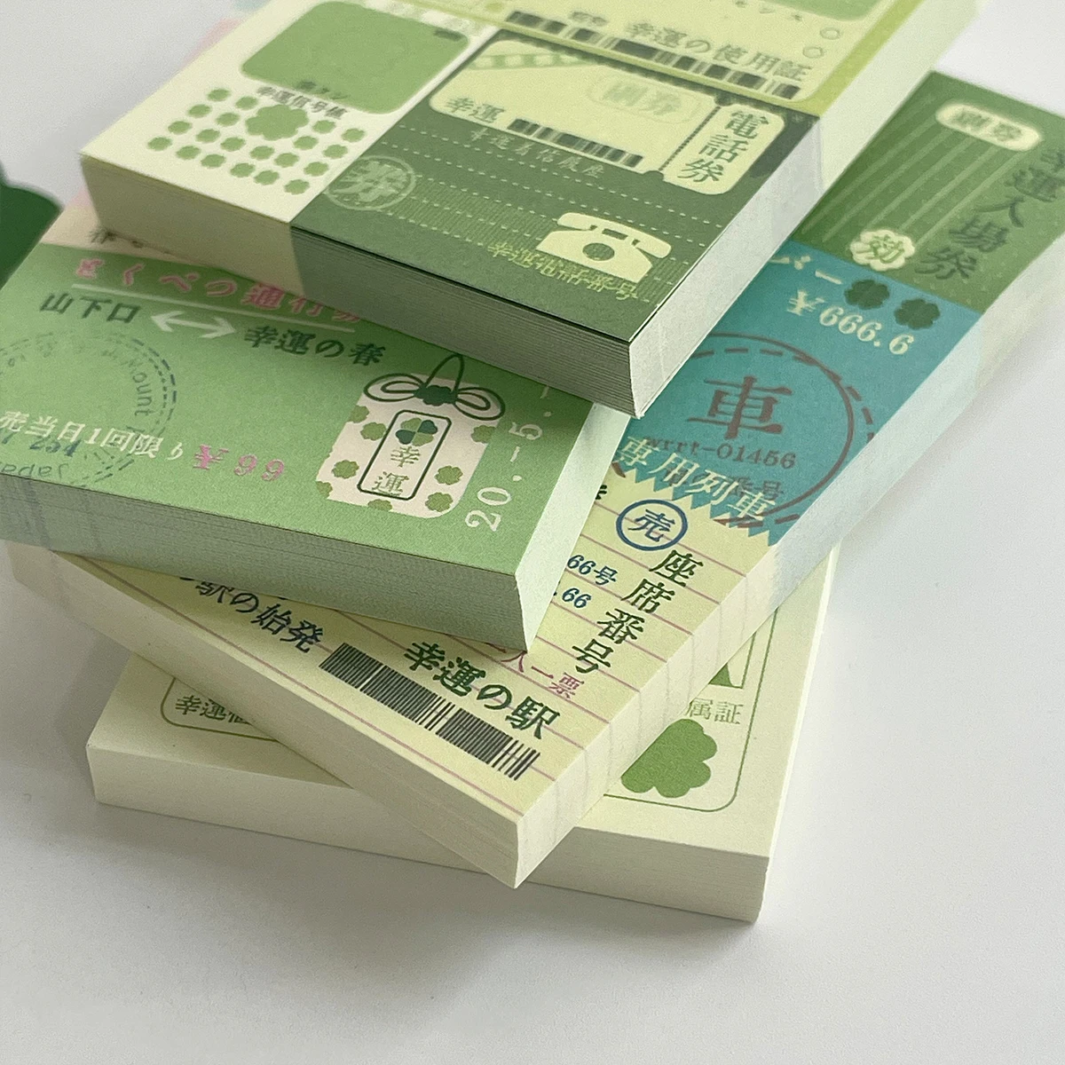 

50 листов блокнотов для заметок с четырехлистным клевером, бумага для заметок, альбом для творчества, принадлежности для скрапбукинга в японском стиле, индексные закладки на удачу