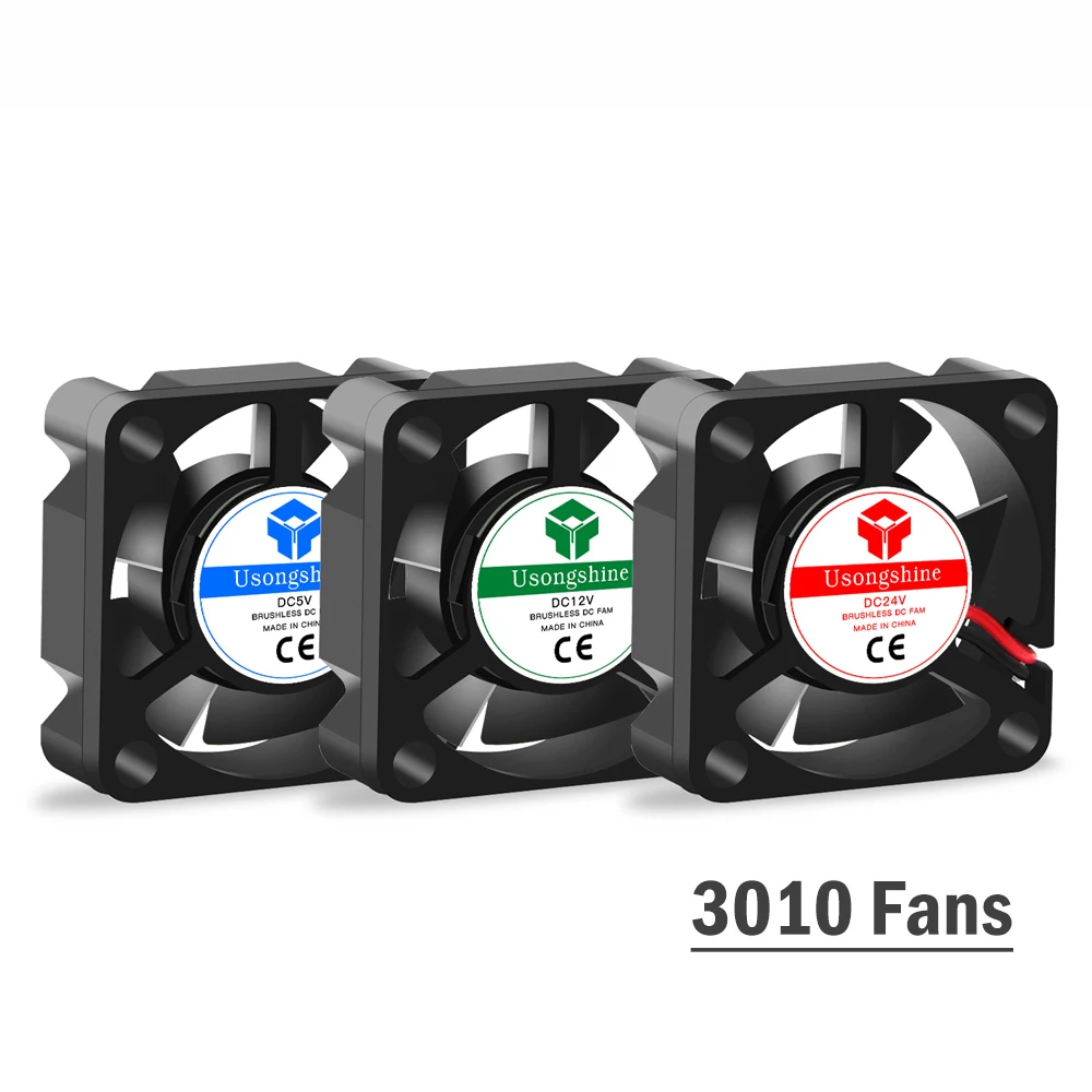 5015/4010/4020 12V&24V Cooling Turbo Fan Brushless 3D Printer Parts 2Pin For Extruder DC Cooler Blower Part Black Plastic Fans