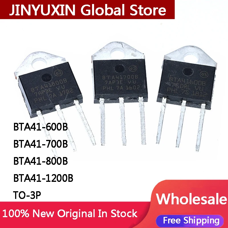 10 sztuk nowy BTA41-600B BTA41-700B BTA41-800B BTA41-1200B BTA41 TO-3P dwukierunkowy tyrystor w magazynie hurtownia