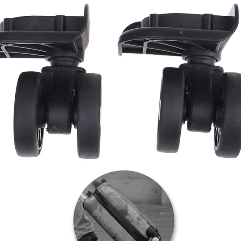Set di riparazione ruota valigia per bagagli resistente all'usura da 2 pezzi, sostituzione girevole a 360 gradi staccabile