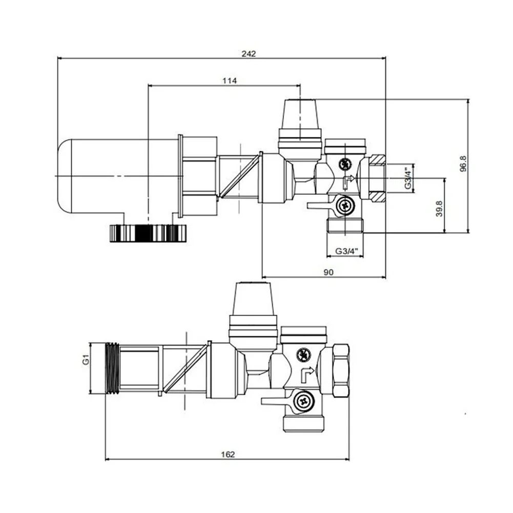 Brass DN20 Safety Valve for For water Heater Installations Requiring Stable Pressure Management and Flow Direction Control