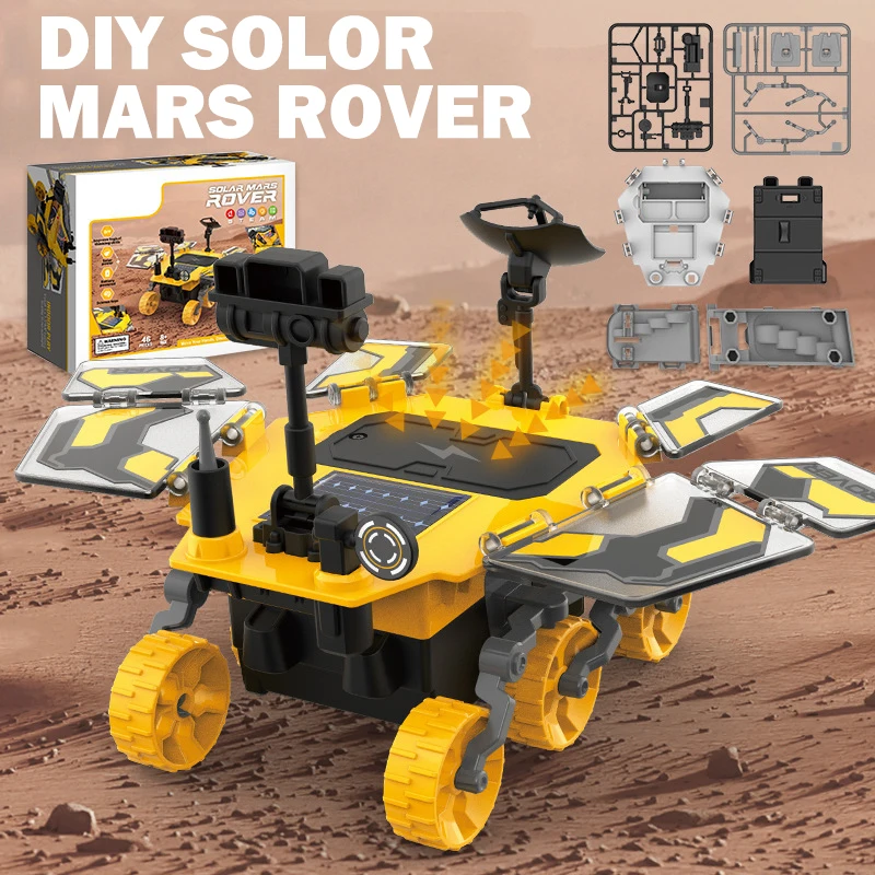 Mars Rover STEM juguetes educativos de energía Solar para niños, juguetes espaciales, Kit de ciencia DIY con 2 modos de energía como regalos de cumpleaños para niños