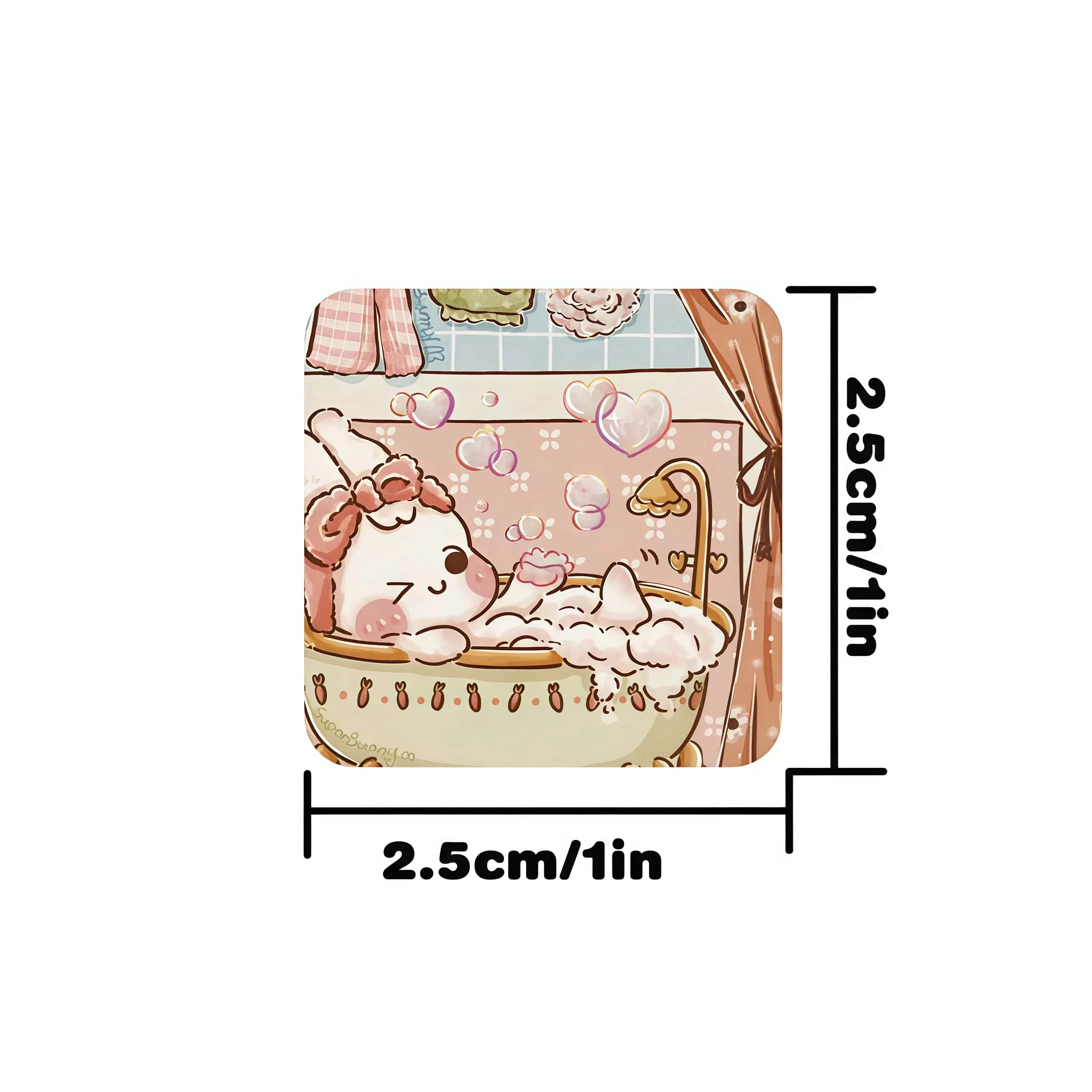 New Arrival 500Pcs/Roll Cute Rabbit Stickers, Kawaii Cartoon Bunny Decals with Scenic & Daily Life Designs for Laptop, Journal