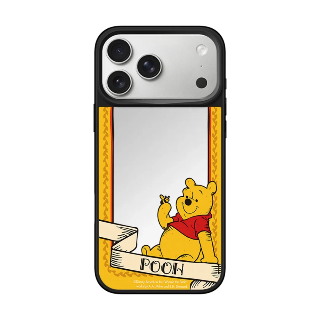 

Cartoon Stitch Winnie The Pooh Phone Case For iPhone 17 Pro Max 16 15 14 13 12 Pro Max Plus Make UP Mirror Back Cover Funda