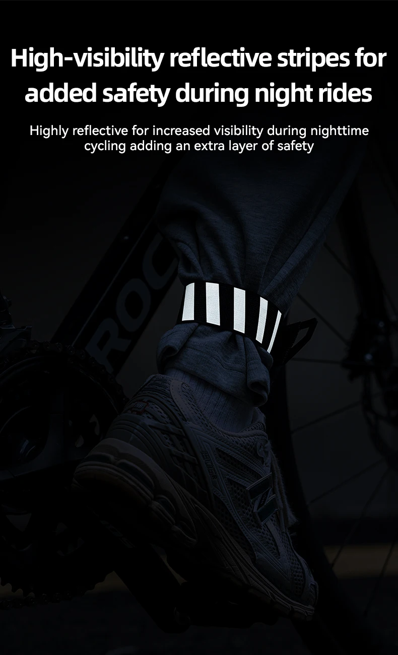 ROCKBROS Radfahren Fahrrad Hosen Clip Reflektierende Gürtel Sport Sicherheit Laufen Fahrrad Sicherheit Hosen Band Bein Strap Reiten Knöchel Unterstützung – Detail 8