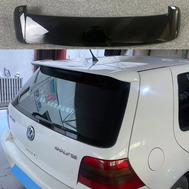 Spoiler For 2004-2008 Volkswage VW Golf 4 IV MK4 Standard and R32 ABS Material Unpainted Color Rear Roof Spoiler Trunk Wing Car