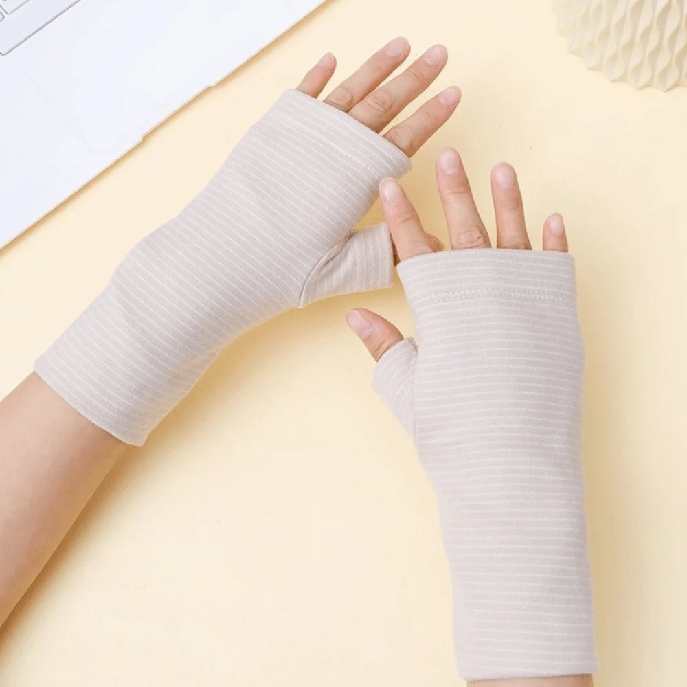 

A Pair High Elastic Fingerless Gloves Dralon Thermal Insulation Thickened Half-Finger Gloves Comfortable Double-layer