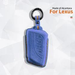 알칸타라 자동차 키 케이스 커버, 렉서스 NX ES UX US RC GX IS RX 200 350h LS 450h 260h 300h UX200 키체인 보호대 액세서리