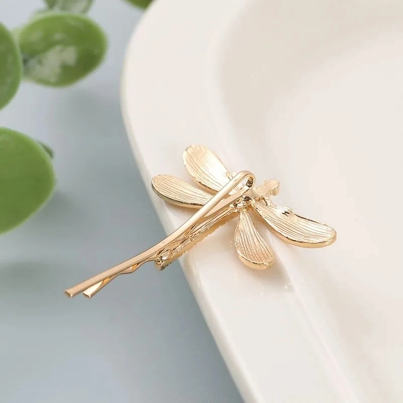 Vintage golden Dragonfly Hair Clips For Bride Wedding Elegant Hair Accessories Trefoil Old Medieval Decoration Women Gift