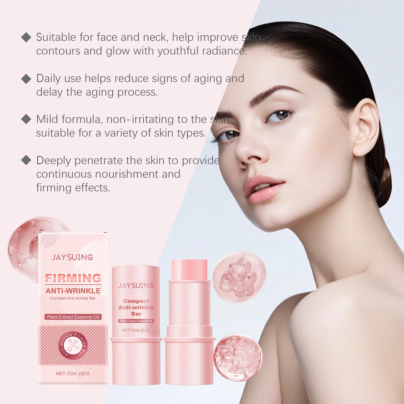 Facial Tightening Stick Anti Aging Fine Moisturizing Firm Lines Lifting Care Elasticity Improve Loose Anti-Wrinkle Firming Bars