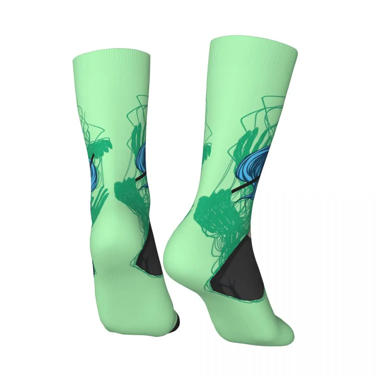 Hip Hop Vintage Sally Crazy Men's compression Socks Unisex Sally Face Game Street Style Pattern Printed Funny Novelty Crew Sock