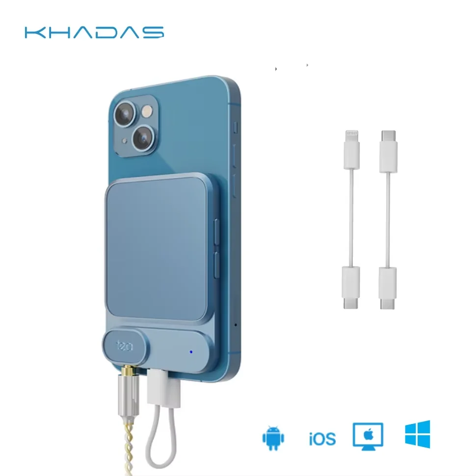 Khadas Tea Portable USB DAC Bluetooth Magnetic Headphone Amplificador PCM, DSD 256, MQA 32bit/384KHz ESS ES9281ACPro Dongle DAC