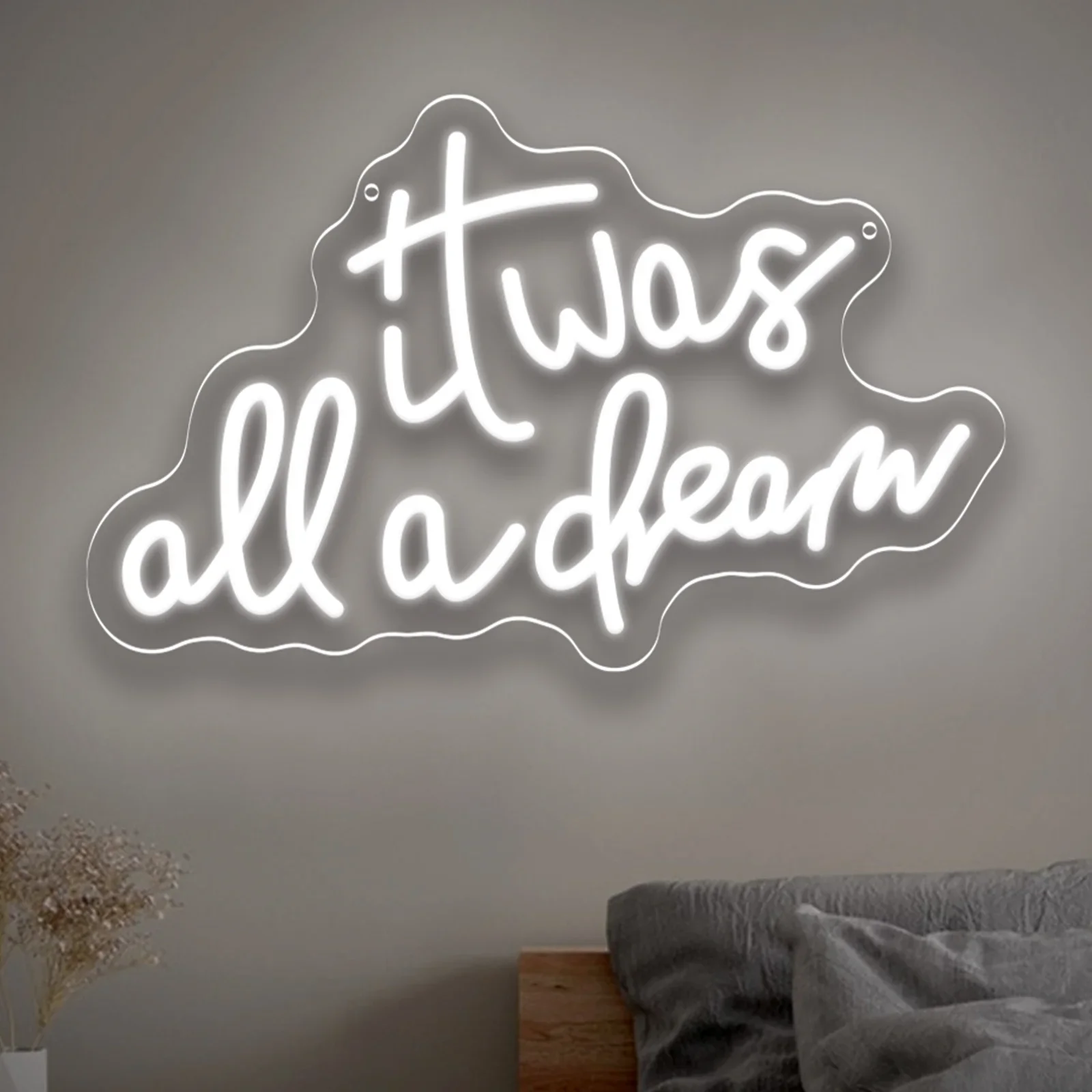    それはすべて夢だった ネオンサイン USB調光式LEDネオンライトサイン ドリンクバー、男性の隠れ家、寝室、ホテル、店舗、パーティー、壁の装飾用