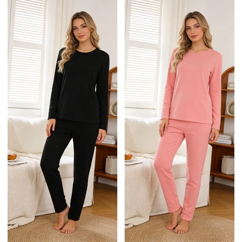 

1 шт. прямые брюки для сна и отдыха, осенне-зимние, теплые, женские, с высокой талией, для дома и улицы