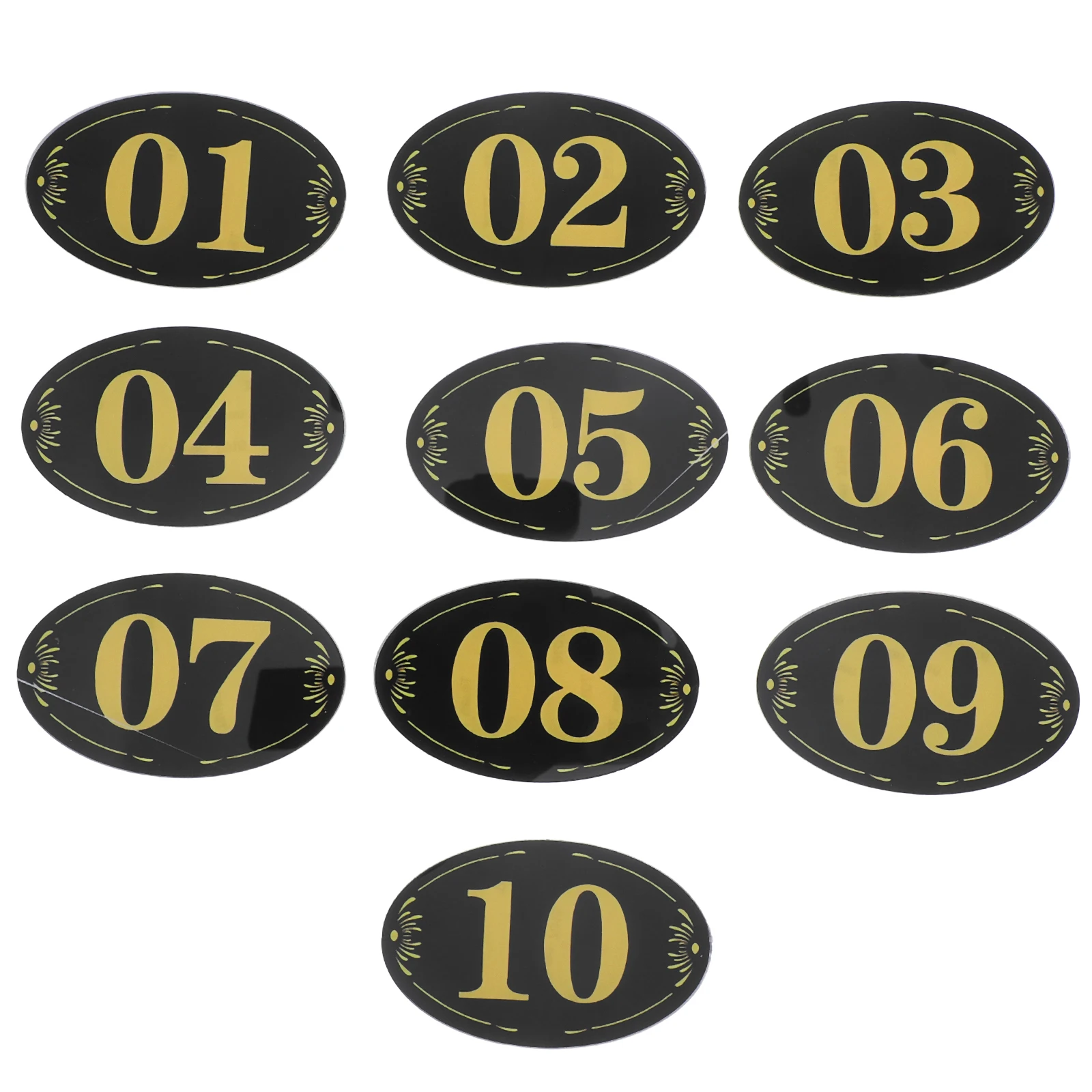 

10 Pcs Locker Number Sticker Acrylic PVC Office School Doorplate Decoration Strong Adhesion ResidueFree Removal Versatile Use