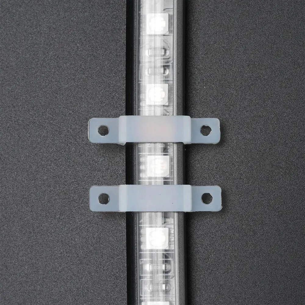 100pcs Silicone LED Strip Fix Clips 8/10/12/16mm No Shading LED Strip Mounting Brackets Light Strip Buckle Neon Tube Mounting