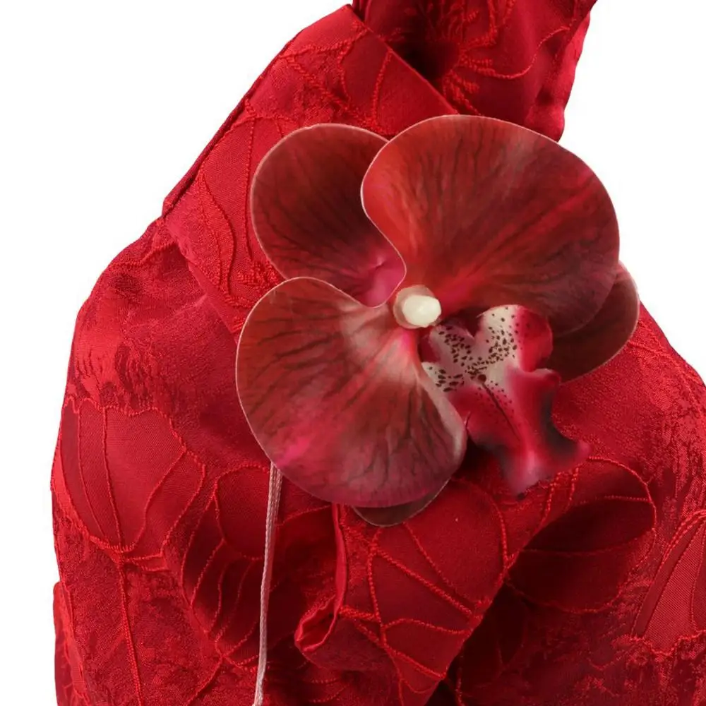 

Cheongsam Accessories Tassel Knot Wrist Bag Small Item Pouch Red Embroidery Handbag Wedding Candy Bag Bucket Bag