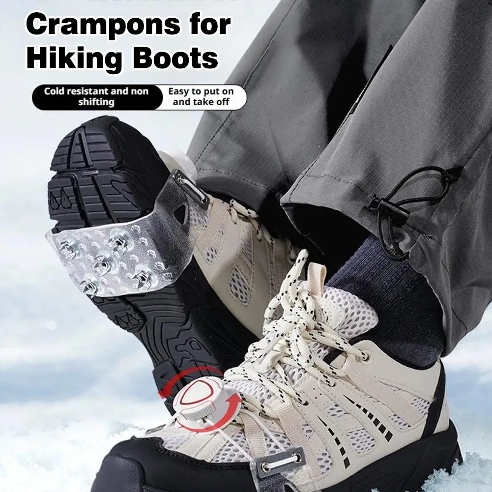 

Climbing Crampons Anti-Slip Mountaineering Cleats Outdoor Unisex Snow Claw Shoe Covers Walking Hiking Accessories
