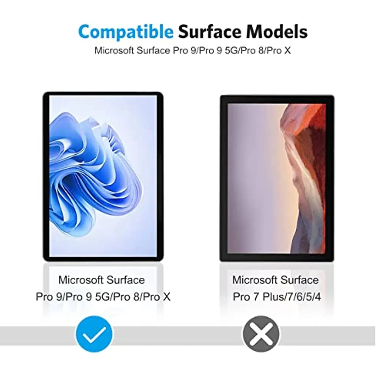 2Pcs Gehärtetem Glas Screen Protector für Microsoft Oberfläche Pro 9 Pro 8 Pro X 13 Zoll Bildschirm Schutz Glas film