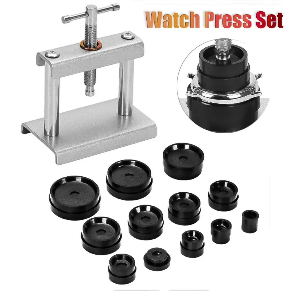 Professional Watch Press Set Watch Back for Case Closing Tool & Fitting Dies  for Watchmaker Watch Repairing Tool Die Kit