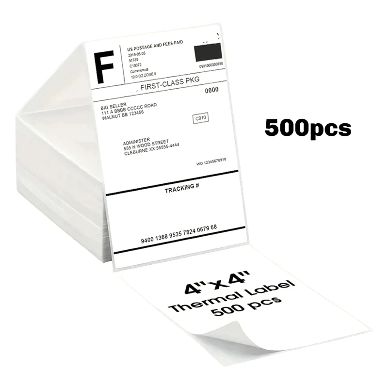 Direct Thermal Labels 500 Labels Per Stacked -Strong Adhesive For Shipping Label