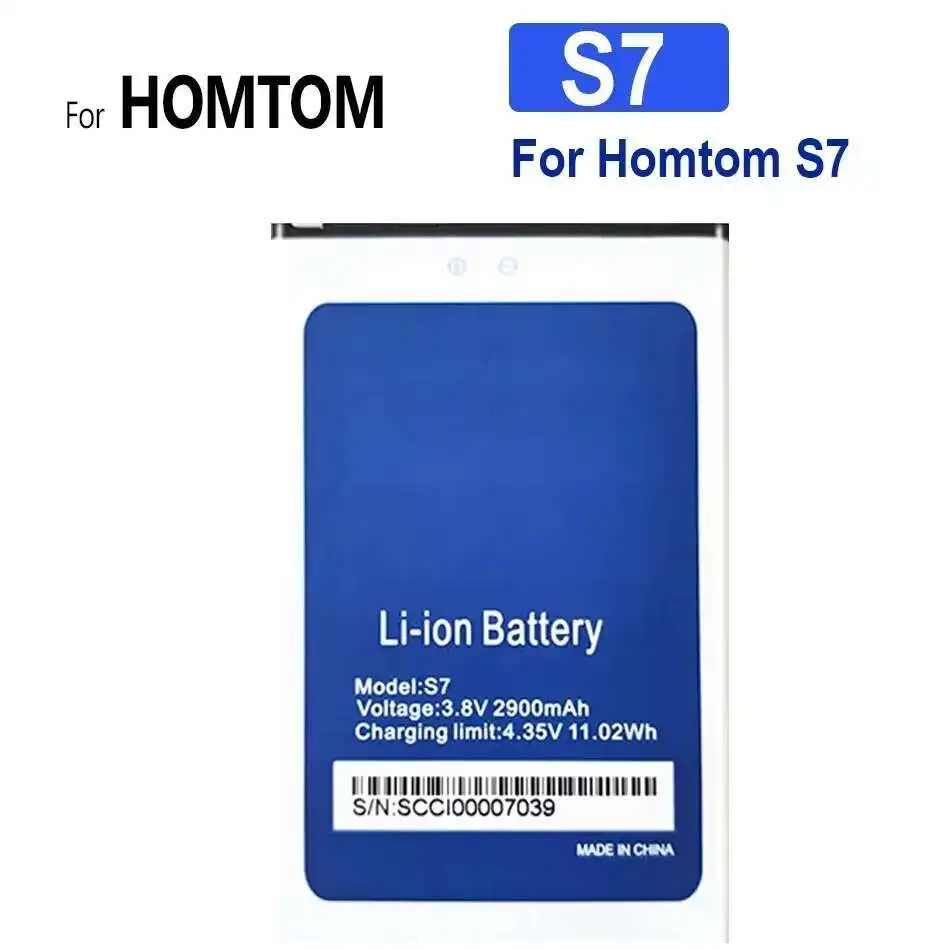 

Mobile Phone Battery Stable 2900mAh For Homtom S7 S7 For
