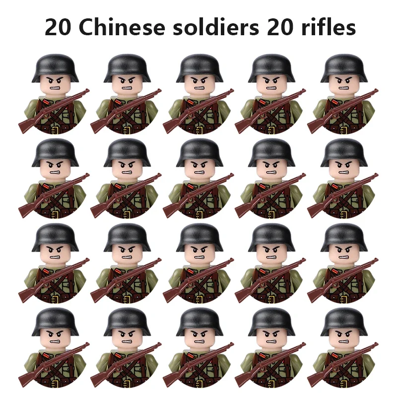 20 Militär-Actionfiguren, Geschenke und Spielzeug aus der Sowjetunion, den Vereinigten Staaten, Großbritannien, Frankreich, Japan, Kanada und Italien.