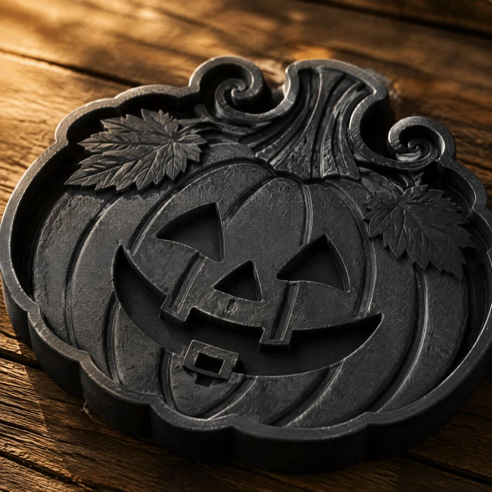 Reusable Pumpkin Stepping Stone Mold Pumpkin Shape Concrete Casting Halloween Concrete Mold DIY Garden Craft DIY Concrete Paver