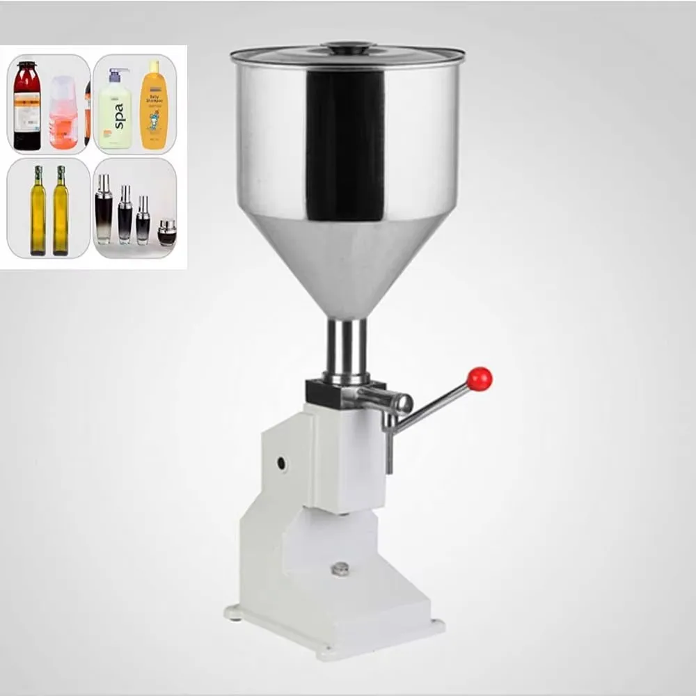 

1- 100ml Food filling machine Manual pressure stainless paste dispensing liquid packing equipment sold cream machine A03