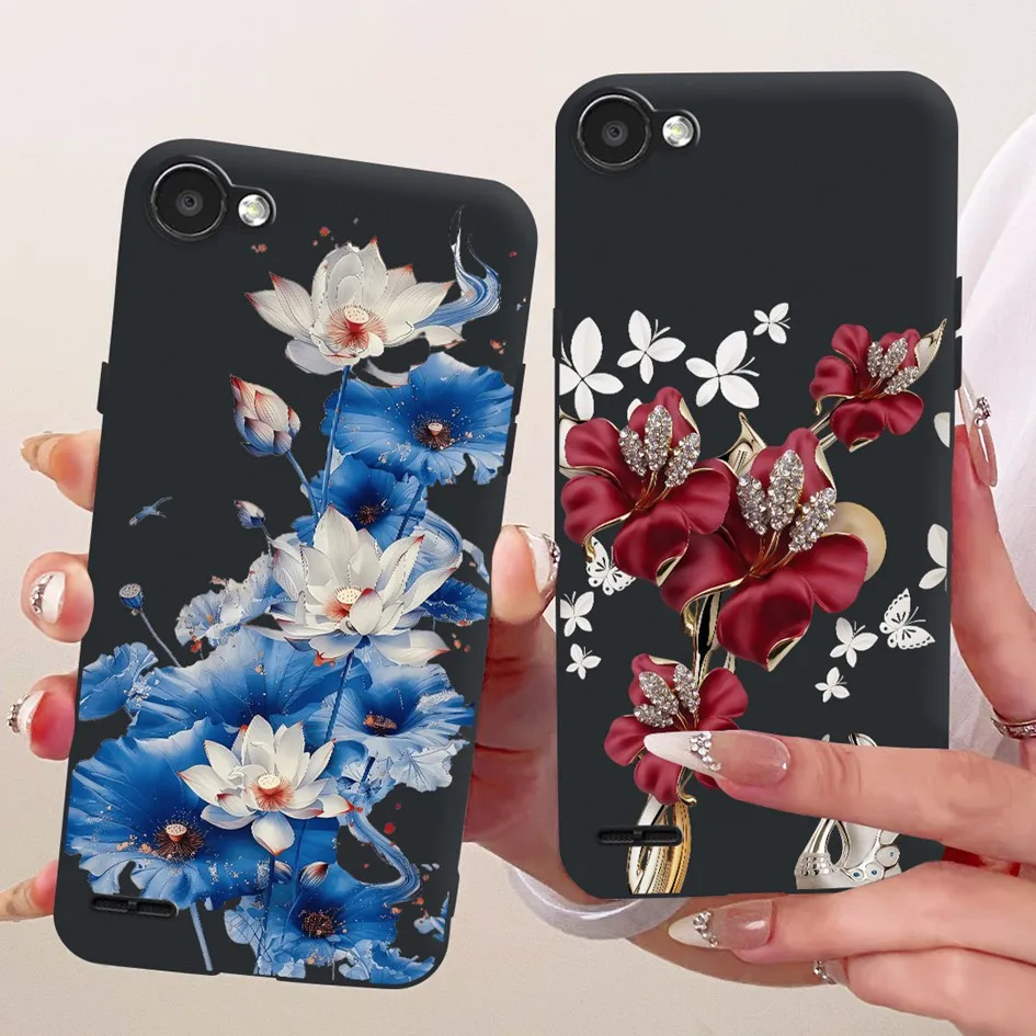 Funda para LG Q6 Plus Q6 Alpha X600 X600K X600S, funda suave con diseño de flores, funda trasera de TPU para teléfono LG Q6 Q6+ Q6A, parachoques a prueba de golpes