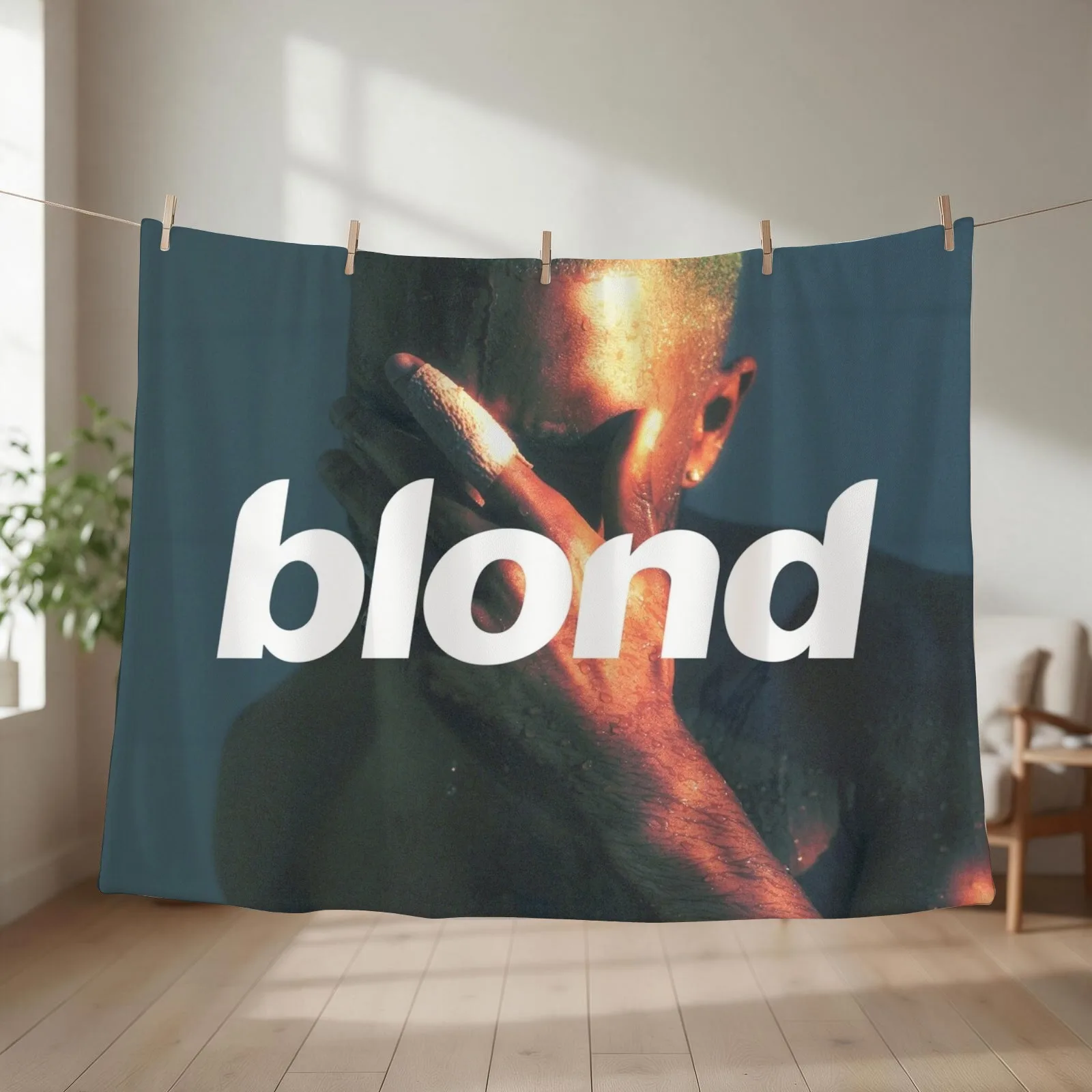 Frank Ocean Blond Hi Res Throw Blanket couch cozy soft plush fuzzy picnic outdoor blanket
