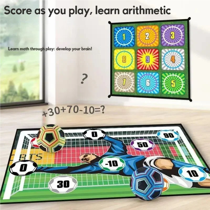 Soccer Game Mat Set Outdoor Indoor Soccer Toys Multiplayer Competitive Soccer Games Children Football Training Boy Gifts