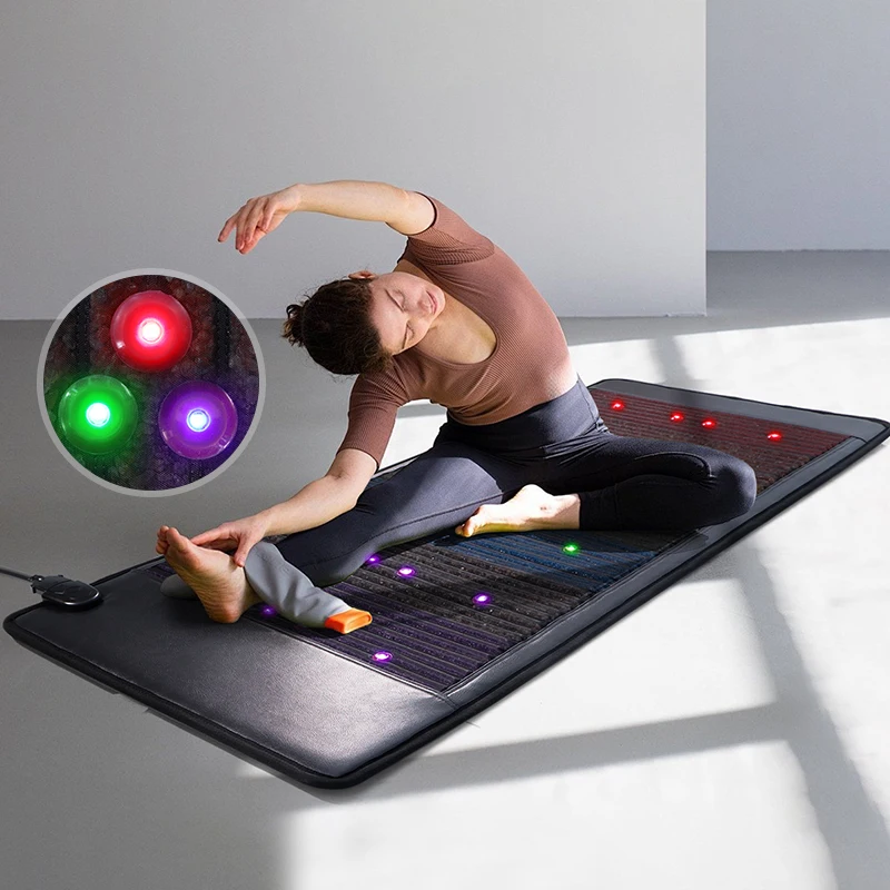 FUERLE 2025 Far Infrared PEMF Body Massage Gemstone Amethyst Pad Mat Amethyst Heating Therapy Mat Infrared Pemf Amethyst Mat