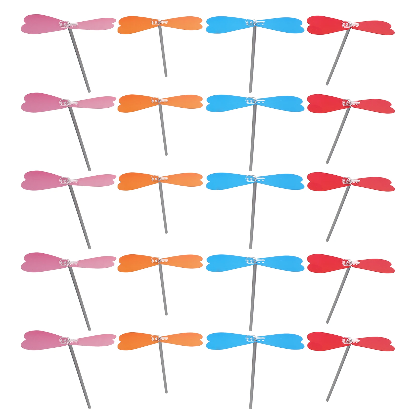 20 Pcs Flying Bamboo Dragonfly Toys for Outdoor Propeller Small Hand Rub Helicopter Games Child