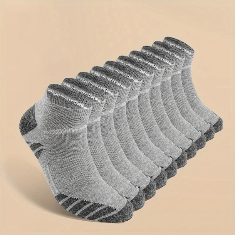 

1/10 Pairs Ankle Athletic Running Socks Cushioned Cotton Breathable Low Cut Sports Tab Socks for Men and Women 2026 New