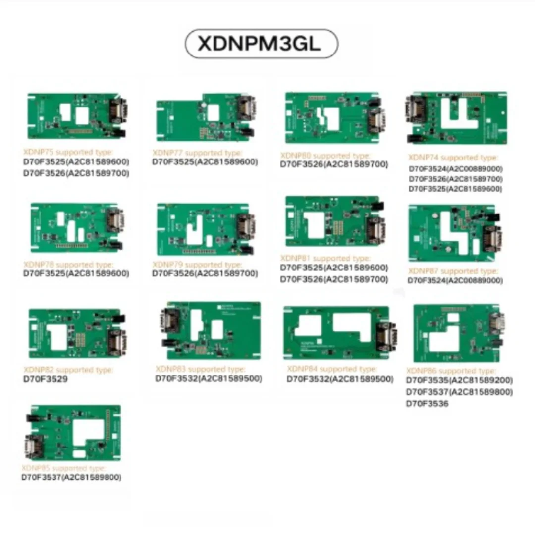 Xhorse MQB48 No Disassembly No Soldering 13 Full Set Adapters XDNPM3GL