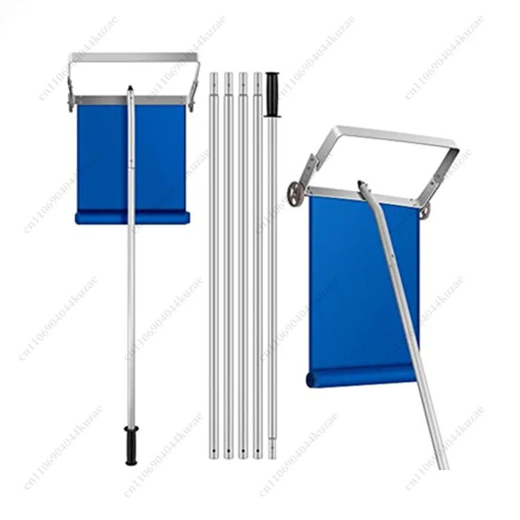 

Aluminum Roof Snow Shovel with Roller, Portable Snow Rake Snow Removal Tool for Roof Cleaning