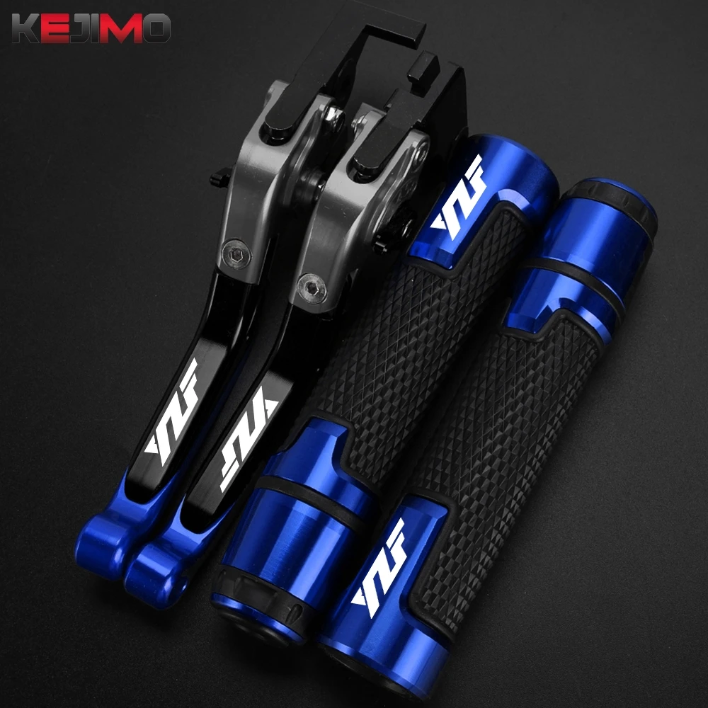 CNC الألومنيوم لياماها YZF YZF 600R R1/R3/R6/R7/R15/R125 yzf دراجة نارية قابل للتعديل دواسة فرامل رافعة اليد القبضات المقود ينتهي