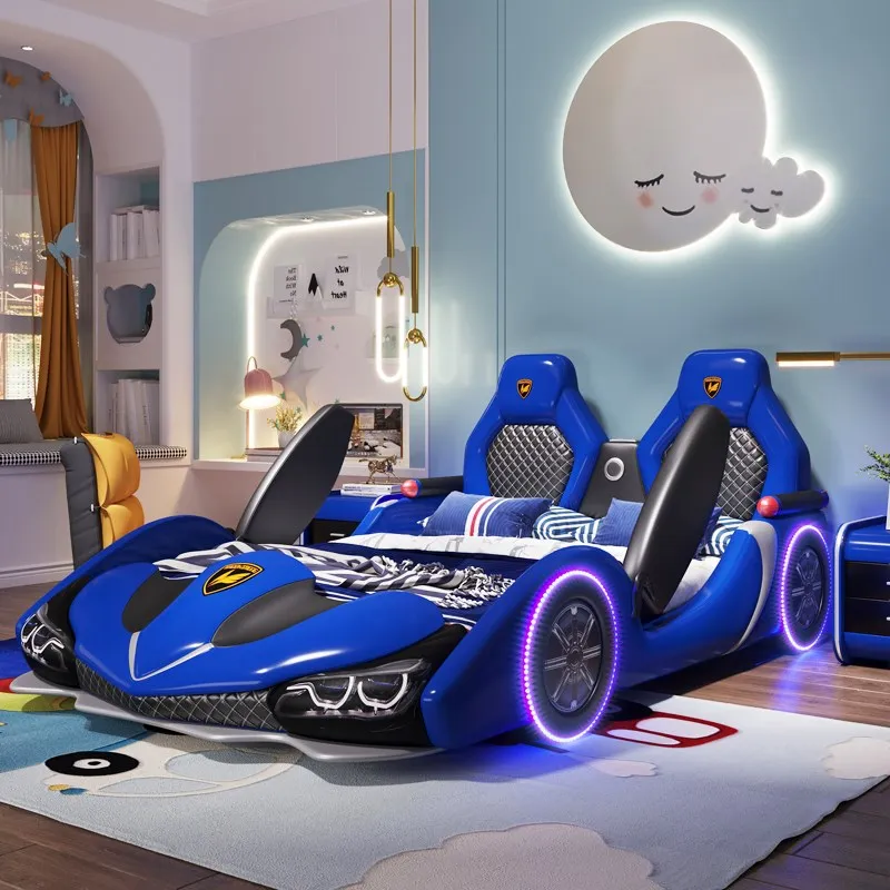 

Children Smart Massage Bed Multifunctional Castle King Size Bedroom Bed Sleeping Design Letto Matrimoniale Unique Furniture