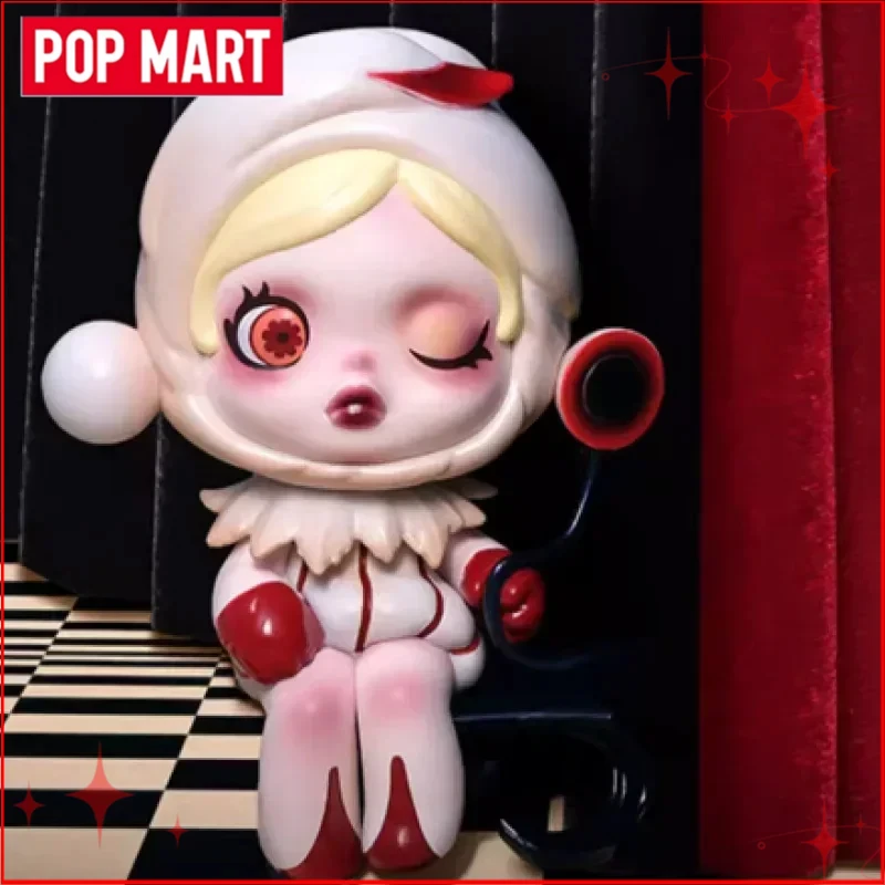 POP MART SKULLPANDA صورة سلسلة الواقع صندوق أعمى تخمين حقيبة عمل الشكل عيد الميلاد السنة الجديدة هدية