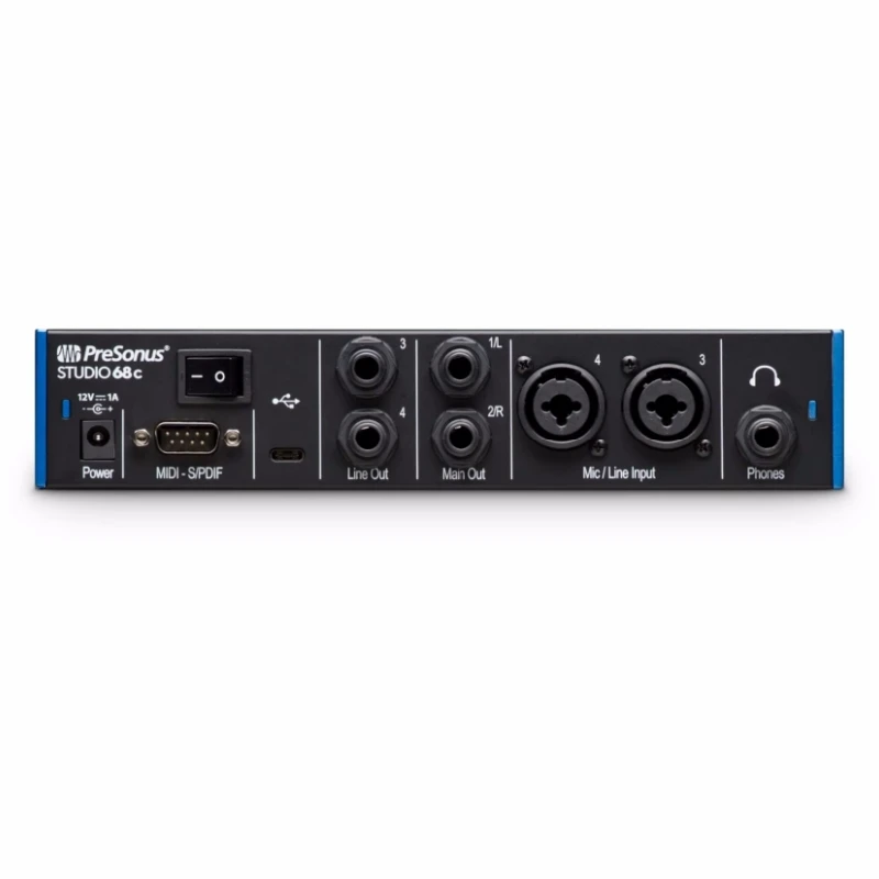 PreSonus Studio 68c professional external sound card with metering and monitoring Function for Live dubbing recording studio