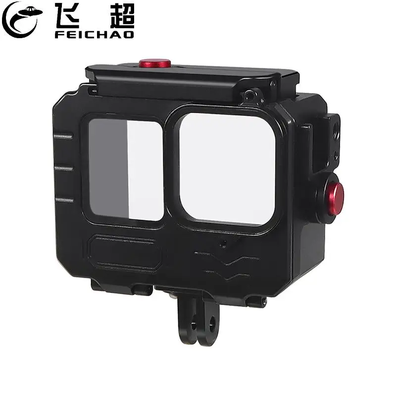 Aluminum Alloy 80m Waterproof Housing Case Diving Case for Gopro 13 12 11 Action Camera Underwater Vlog Shell Protective Frame