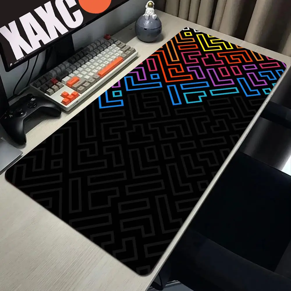 

HYBXAXC Simple Line Parttern Office Computer Mouse Pad Large Rubber Mousepad Gamer Stitching Desktop Mat For PC Keyboard Mat