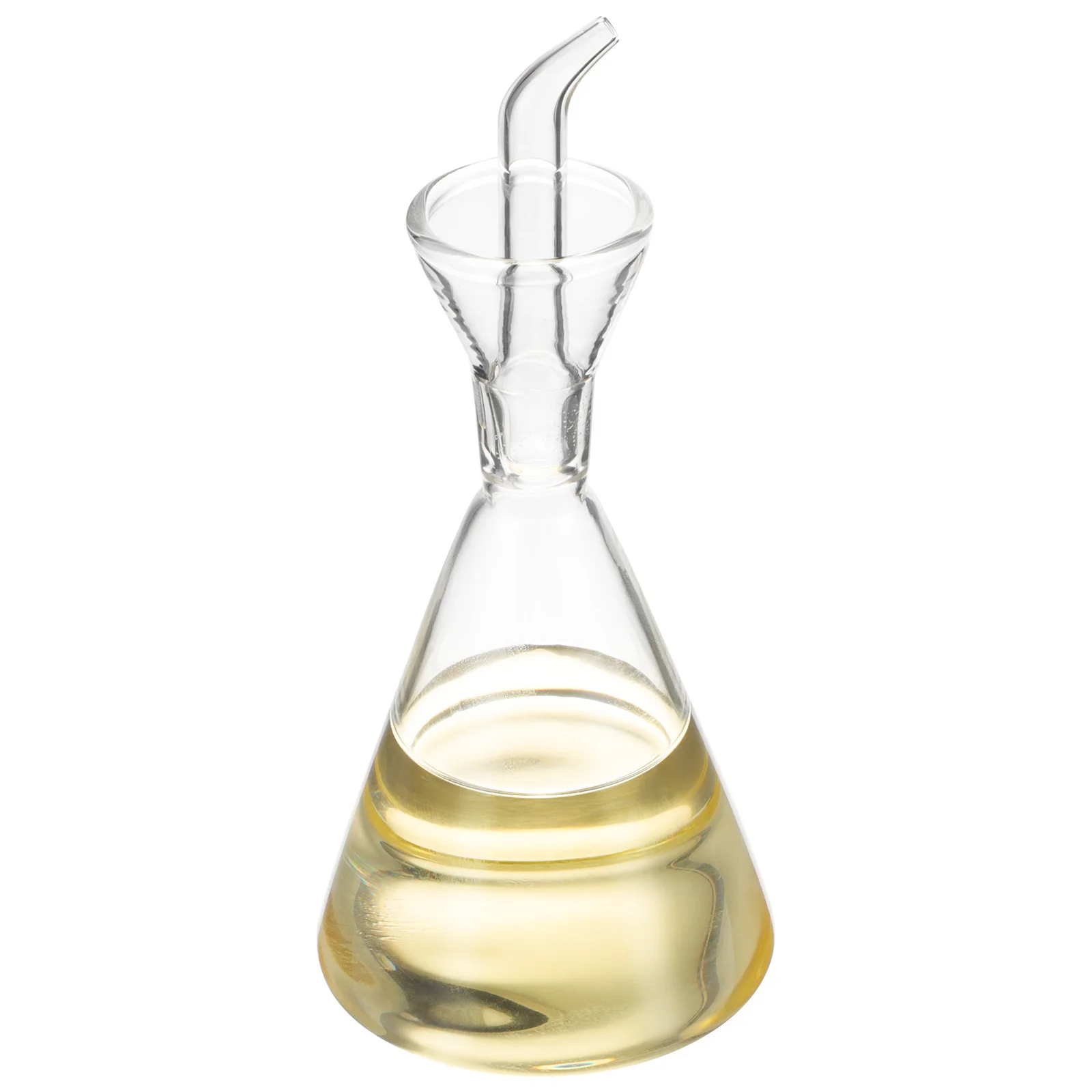 

125ml Oil and Vinegar Dispenser Glass Bottle Drip-Free Spout Handmade for Cooking Lovers Dishwasher Safe Tableware