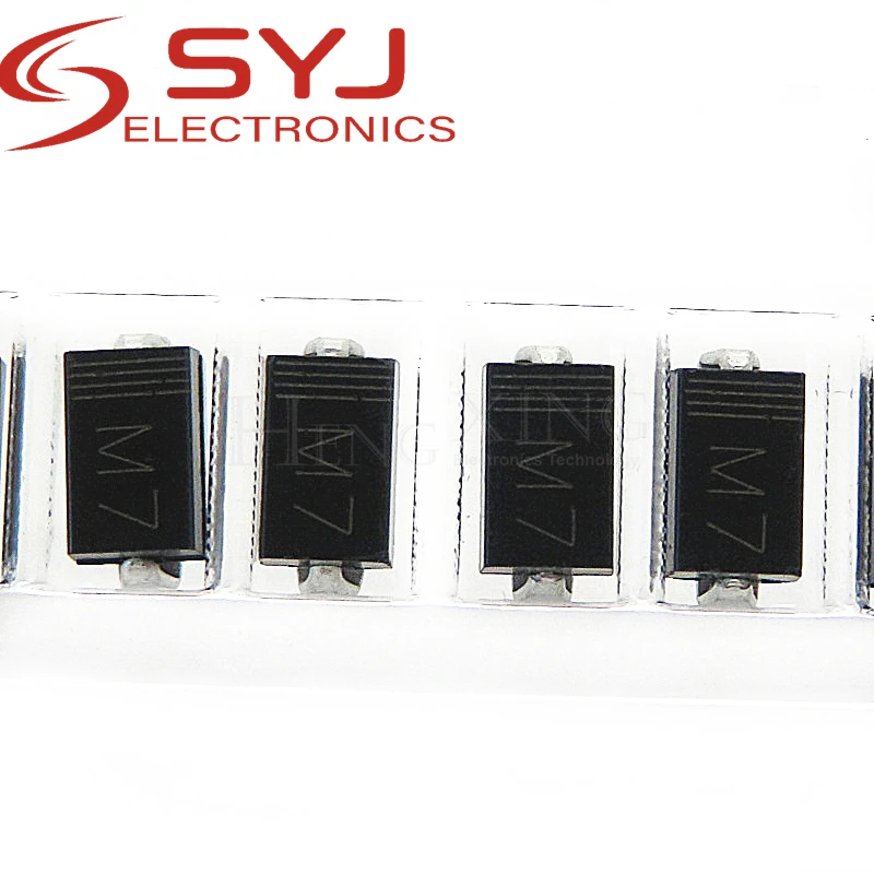 ไดโอดชอทท์กี้ไดโอดซิลค์สกรีนไดโอดชอตส M7แพคเกจ SMA SMD M7 10ชิ้น1N4007 1A1000V
