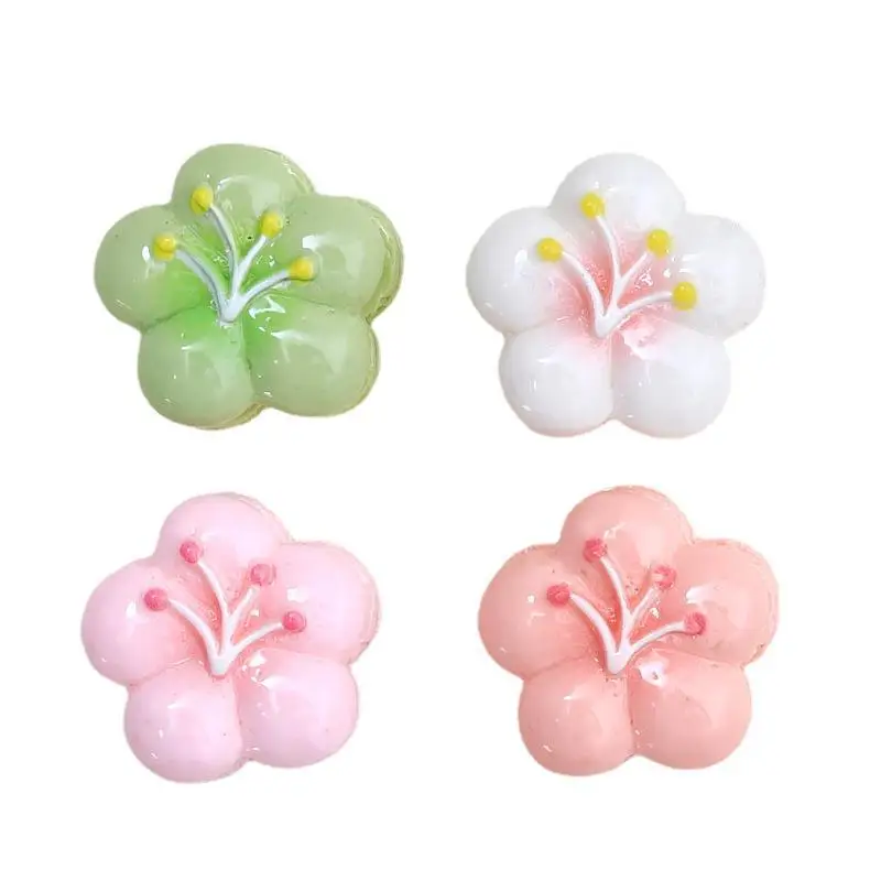 Sakura Cake Resin 3D Cabochon For Scrapbook Accessories 20pcs Lovely Sweet Dessert Decorative Ornament Cabochon for DIY