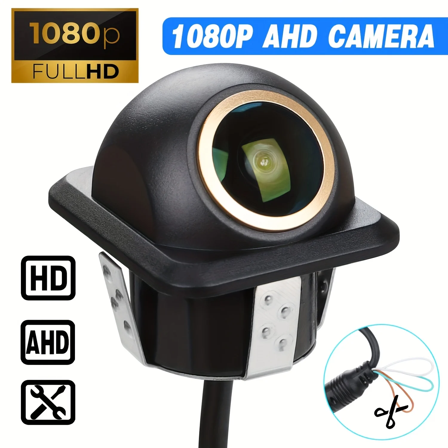 

Широкоугольная камера заднего вида HD 1080p для автомобилей, грузовиков и внедорожников — вид спереди/задний/боковой, подходит для всех транспортных средств, камера безопасности для автомобилей