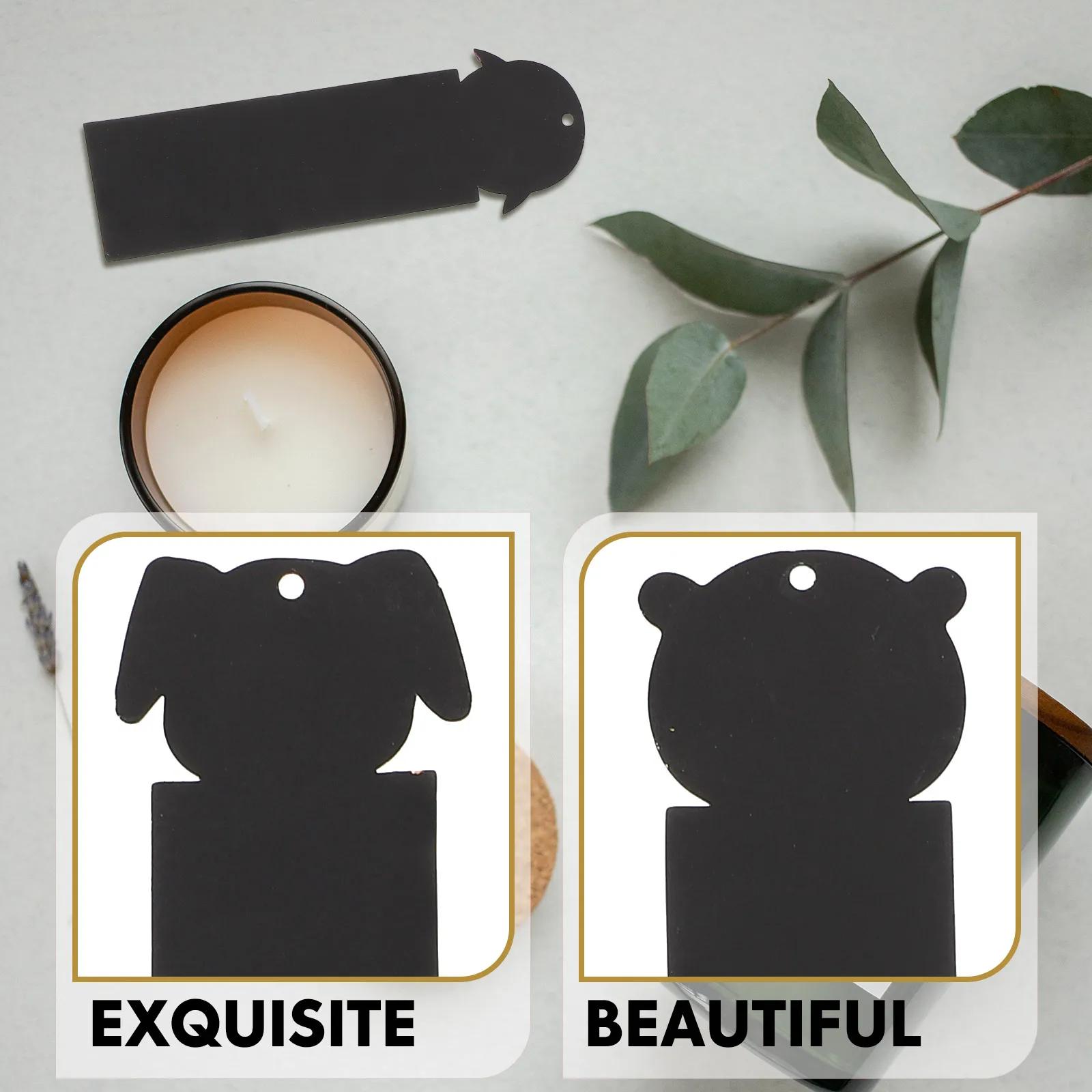 สัตว์บุ๊คมาร์คสีขาวอุปกรณ์เด็กกระดาษ DIY CRAFT ของเล่นเพื่อการศึกษาของเล่นสัตว์องค์ประกอบ
